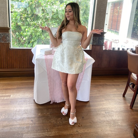 ✨DB Studio pleated chiffon bow mid-heel sandals✨ - Picture 5 of 5